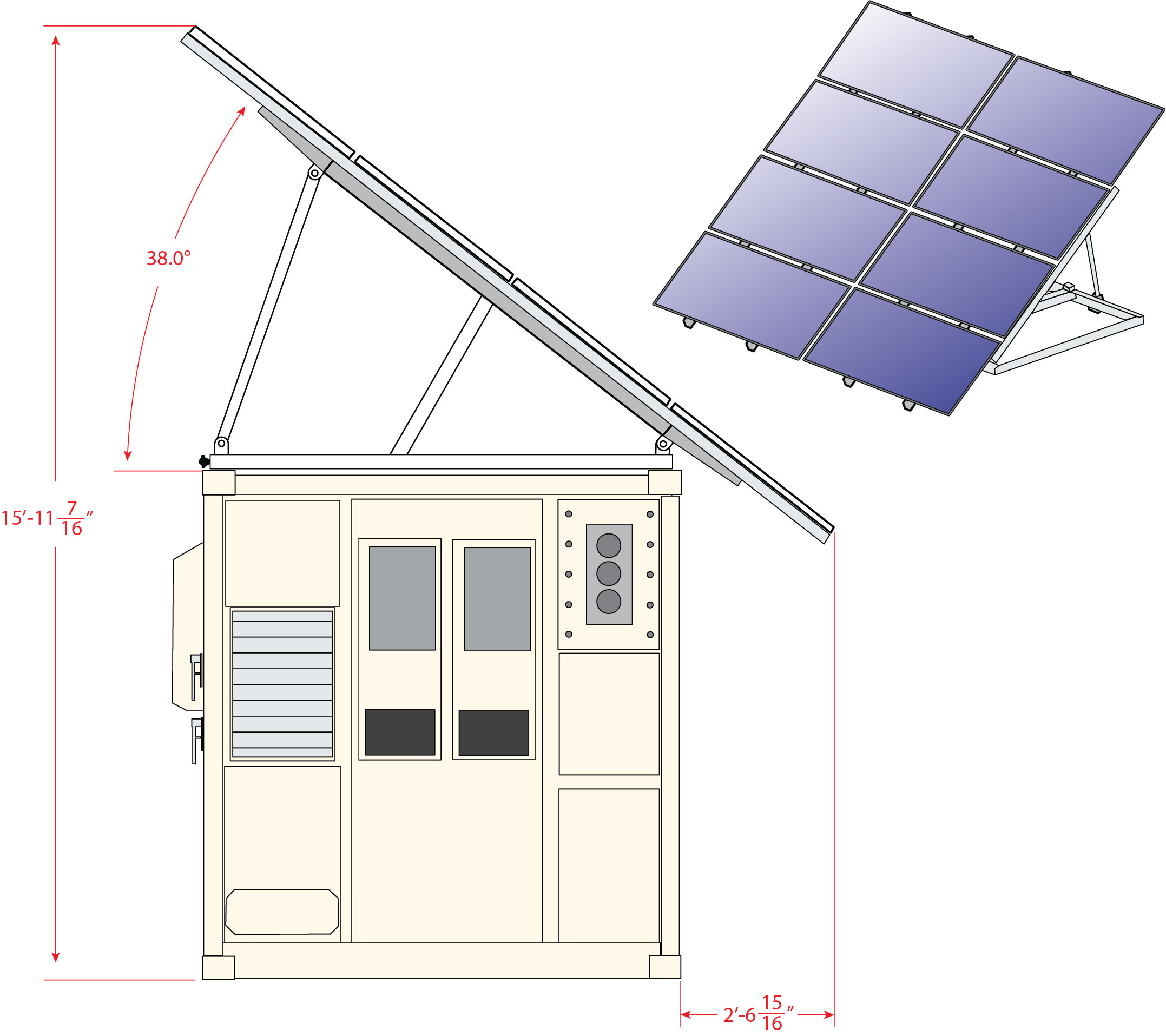 hcie energy side view solar option