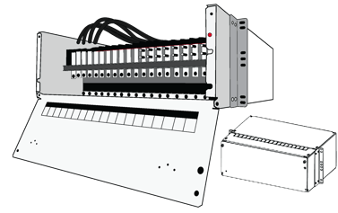 The DC Distribution Panel is where the customer will mount and connect their DC equipment to HCI Energy ZPM TM.