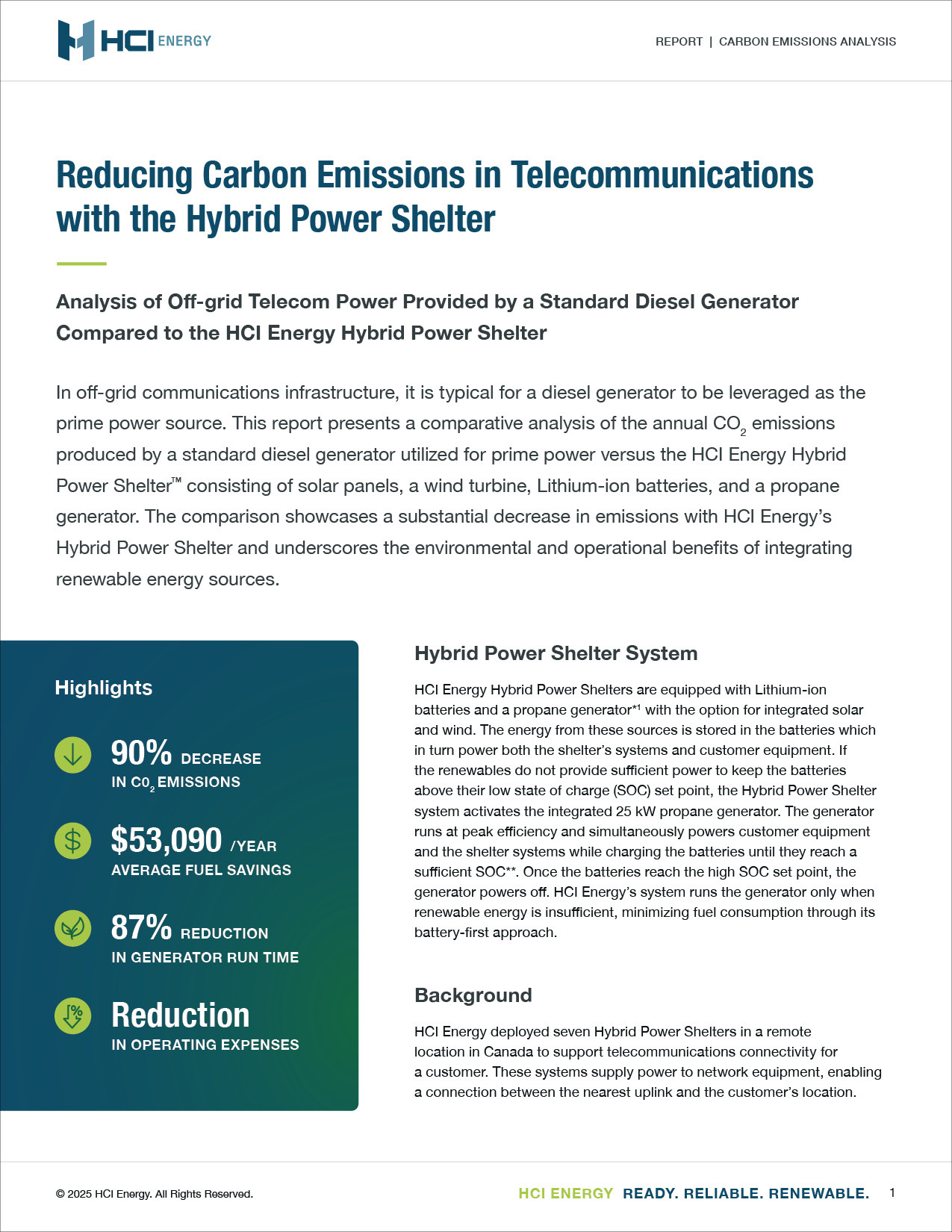 HCI Energy Carbon Emissions Report RESOURCE